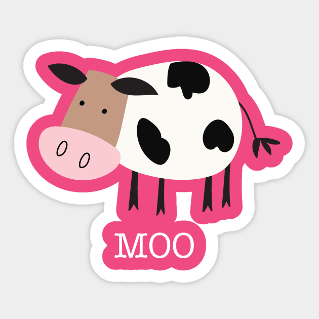 Cow Sticker by tfinn